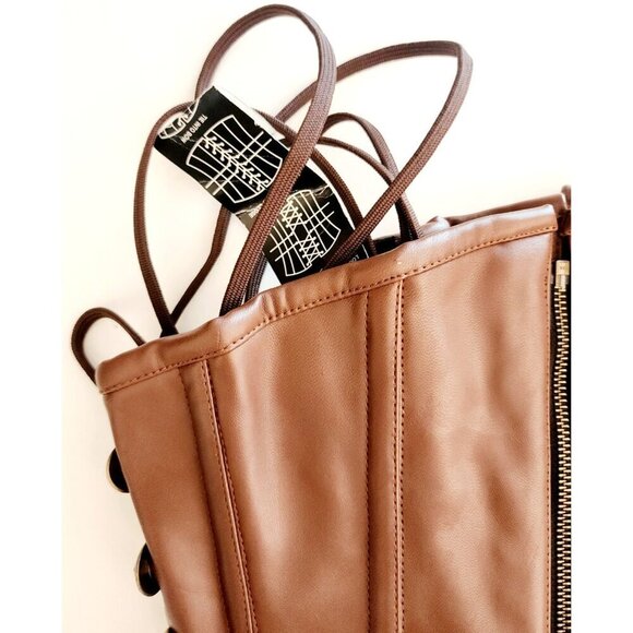 Faux Leather Corset NWT New Steampunk Costume Bolonigaro Trevor Size 25 BAGS1 - Picture 4 of 6